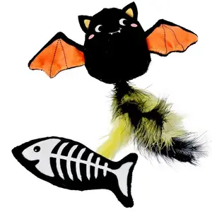 Begränsad tid Nobby Pet Halloween-bat och fisk hundsnuttefilt (x2)