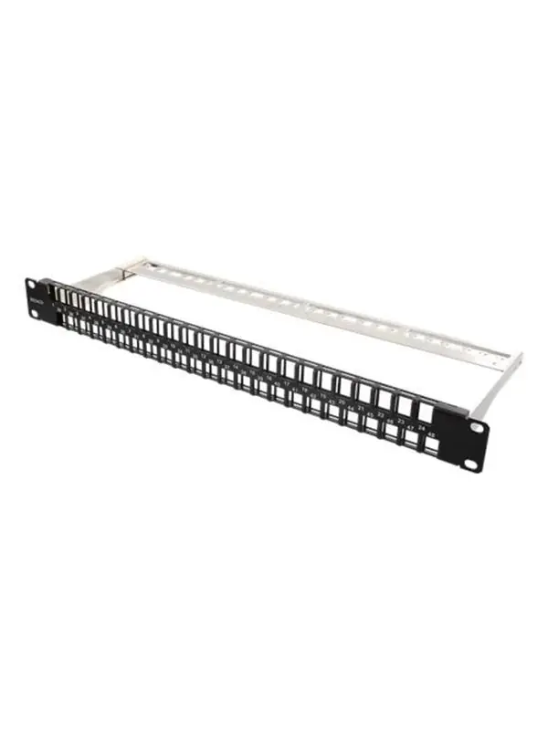Deltaco 19" Keystone Patch Panel 48 Ports 1U Metal Black Sänkt pris