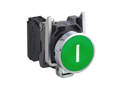 Billig Schneider Electric Harmony pushbutton complete with spring return and flat push