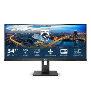34" Philips B Line 346B1C - 3440x1440 - 100Hz - VA - 90W USB - KVM - 5 ms - Skärm I lager