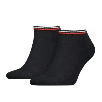 Tommy Men Uni TJ Iconic Sneaker Sock Strumpor 2P Svart bomull Strl 43/46 Herr